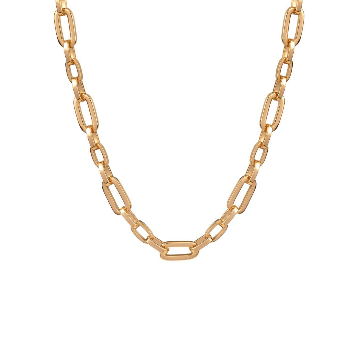 COLLAR VIDAL Y VIDAL BAÑADO EN ORO DE ESLABONES ALARGADOS X9641140