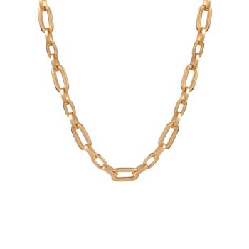 COLLAR VIDAL Y VIDAL BAÑADO EN ORO DE ESLABONES ALARGADOS X9641140