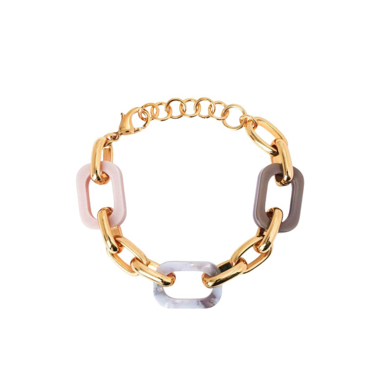 POLSERA VIDAL I VIDAL BANYADA EN OR D'ESLABONS AMB PEDRES CAREY MULTICOLOR X9781218