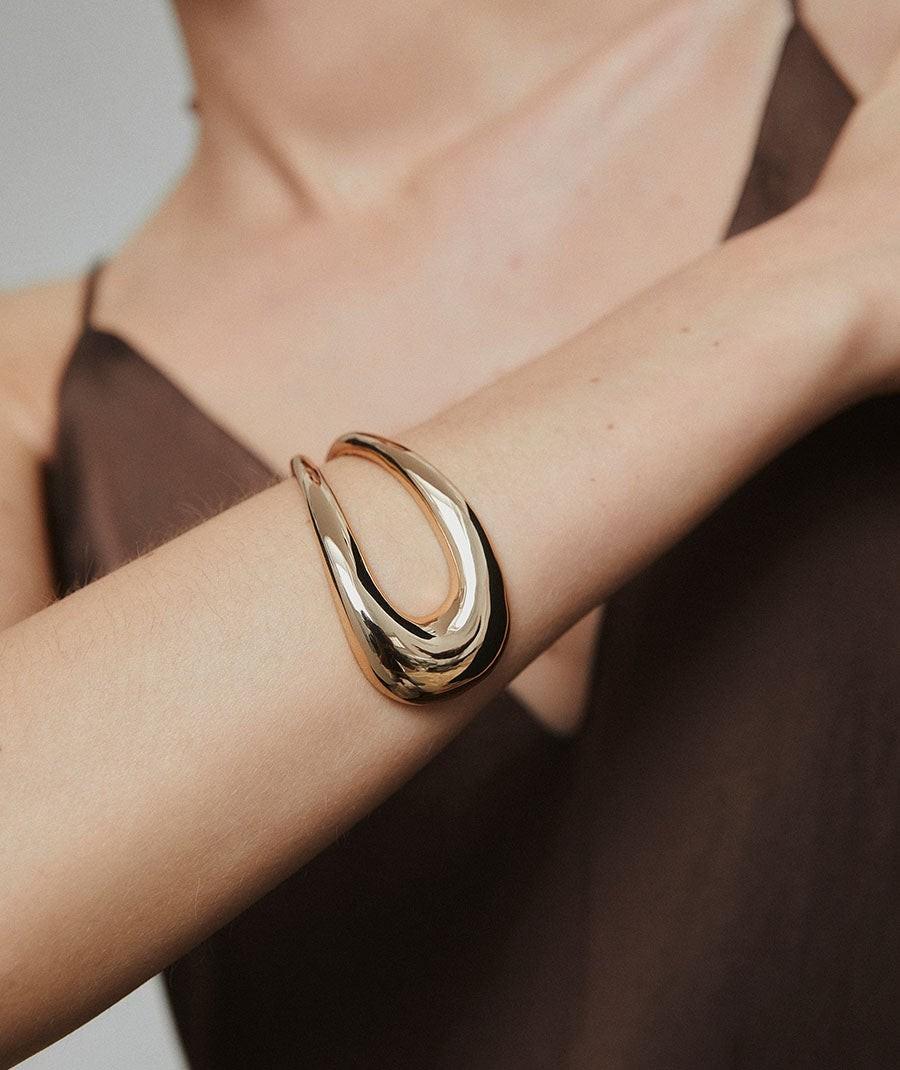 PULSERA RIGIDA VIDAL Y VIDAL BAÑADA EN ORO X97988