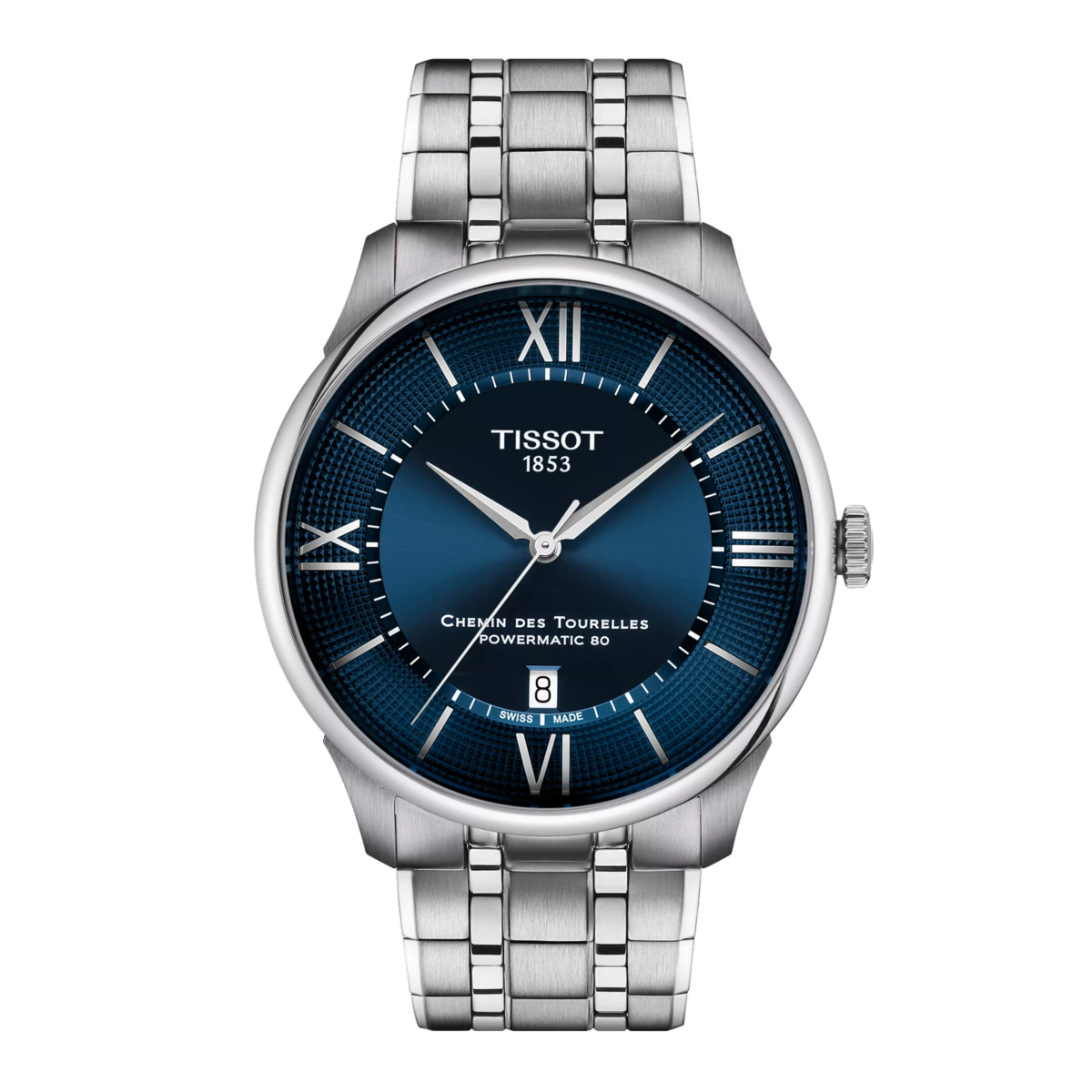 Reloj Tissot Chemin des Tourelles 39 mm esfera azul T139.407.11.048.00