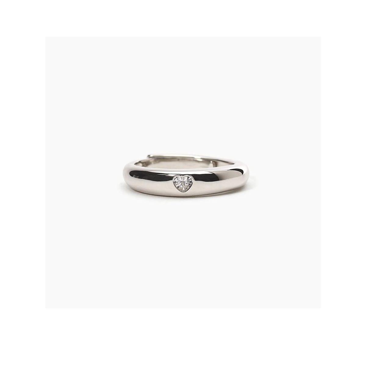 Mabina silver ring with a heart-shaped zirconia 523228 size 11 to 19