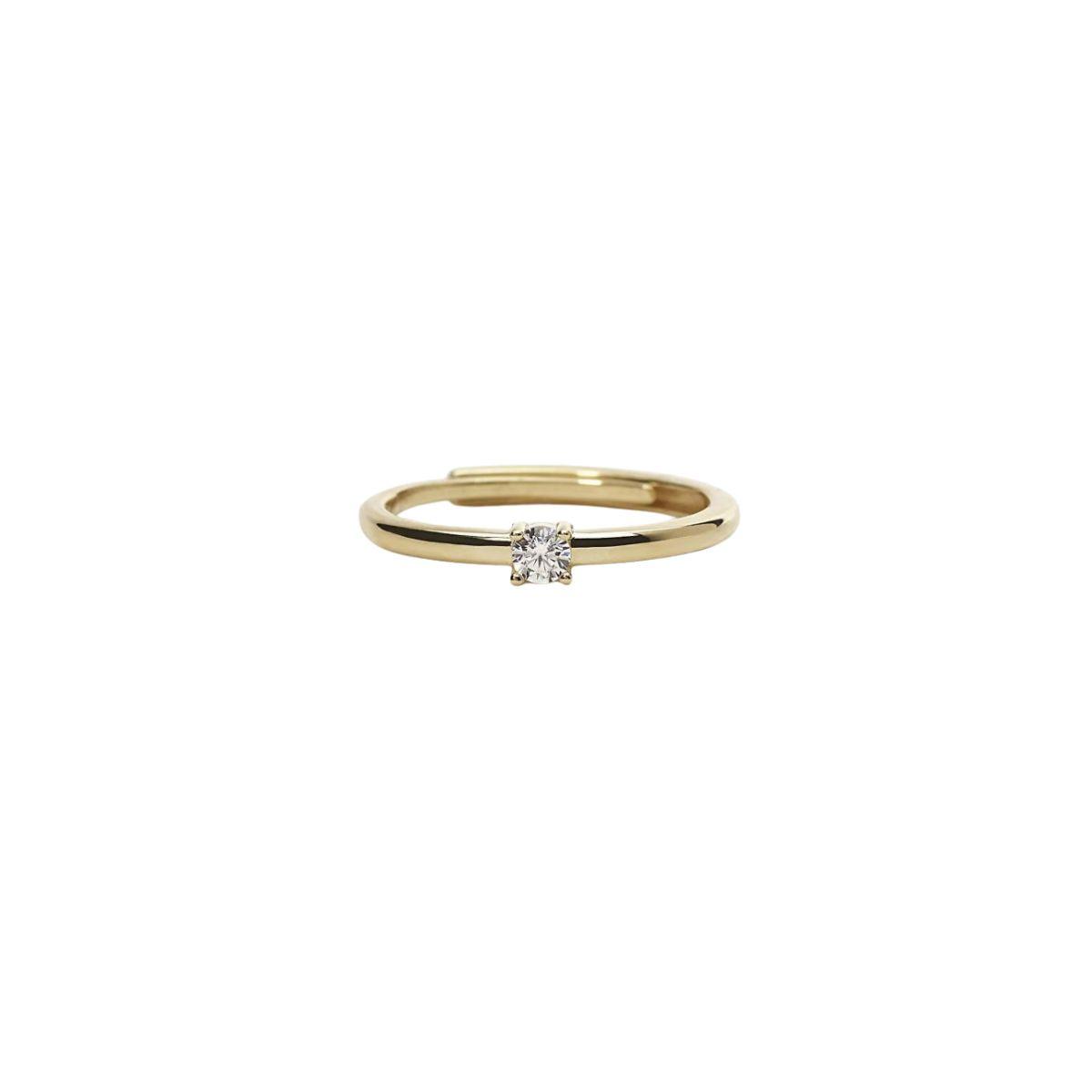 Mabina Gold-Plated Silver and Cubic Zirconia Ring 523234 Size 11 to 19)
