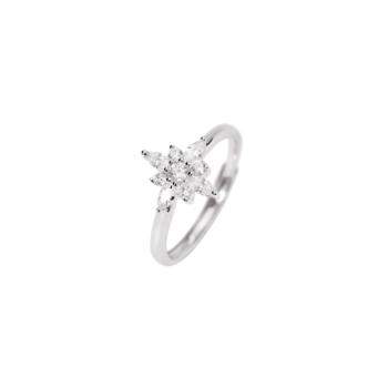 ANILLO MABINA DE PLATA CON ESTRELLA POLAR EN CIRCONITAS BLANCAS 523484