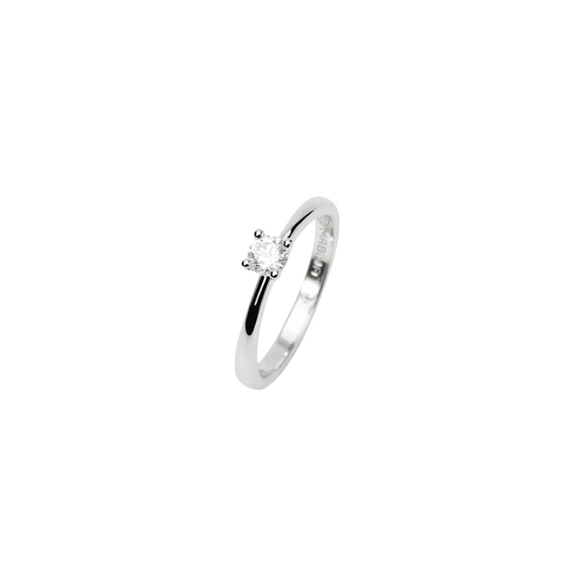 Anillo Mabina tipo solitario de plata con diamante cultivado de 0,25ct F VS 