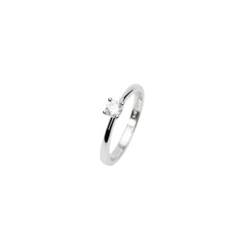Anillo Mabina tipo solitario de plata con diamante cultivado de 0,25ct F VS 