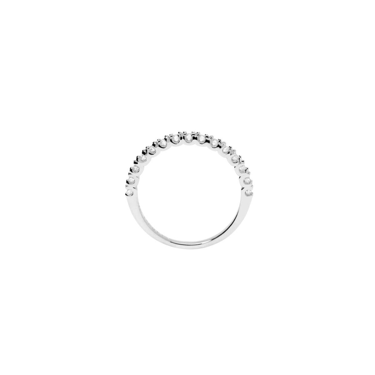 Anillo mabina de plata en media alianza de diamantes de laboratorio 0,27ct f vs 2