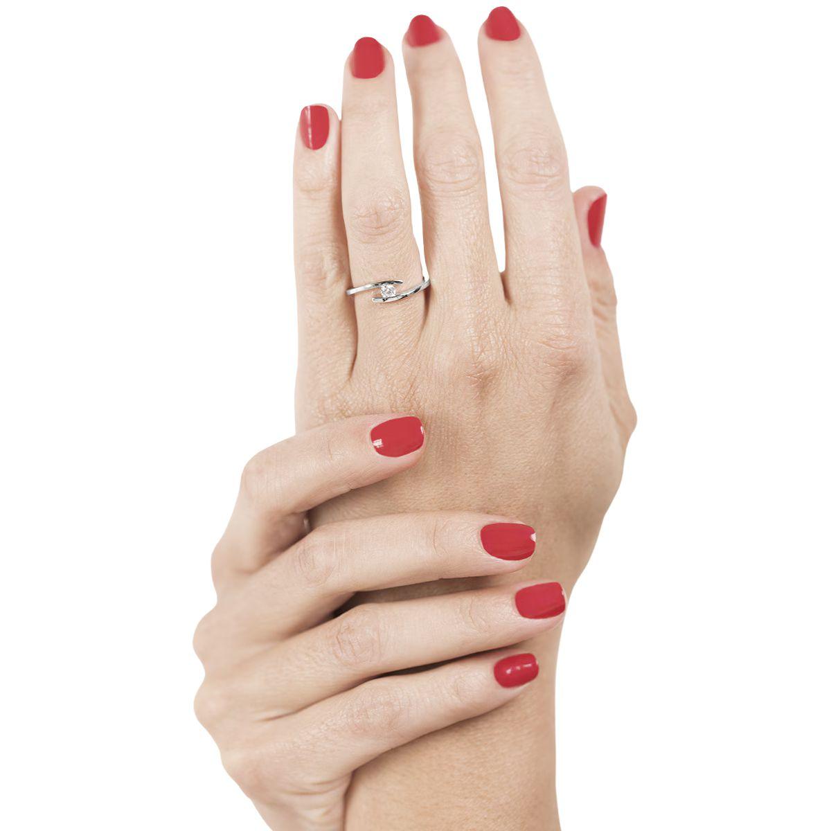 ANILLO DE ORO BLANCO Y DIAMANTE 0.15CT A01-149K:84 TALLA 12