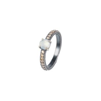 ANILLO SUNFIELD DE PLATA, CALCEDONIA Y CIRCONITAS AN062150/13-10 TALLA 10