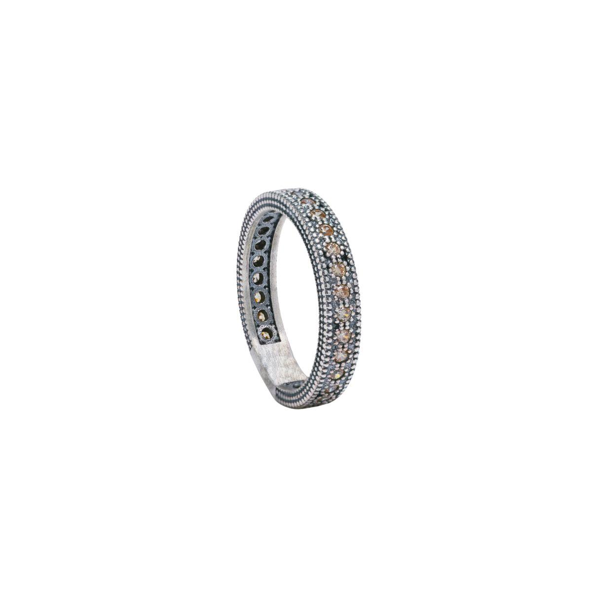 CAVA SUNFIELD SILVER AND ZIRCONIA RING AN065442-13 SIZE 13