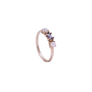 ANILLO SUNFIELD DE PLATA BAÑADA EN ORO ROSA, AMATISTA Y CURAZO ROSA AN065461/2-13 TALLA 13