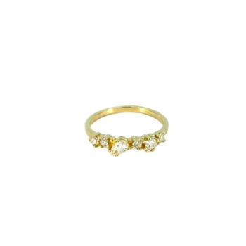 ANILLO LOMIKO DE ORO AMARILLO 9K Y DIAMANTES CULTIVADOS 0,59CT PESO TOTAL KAN0001A