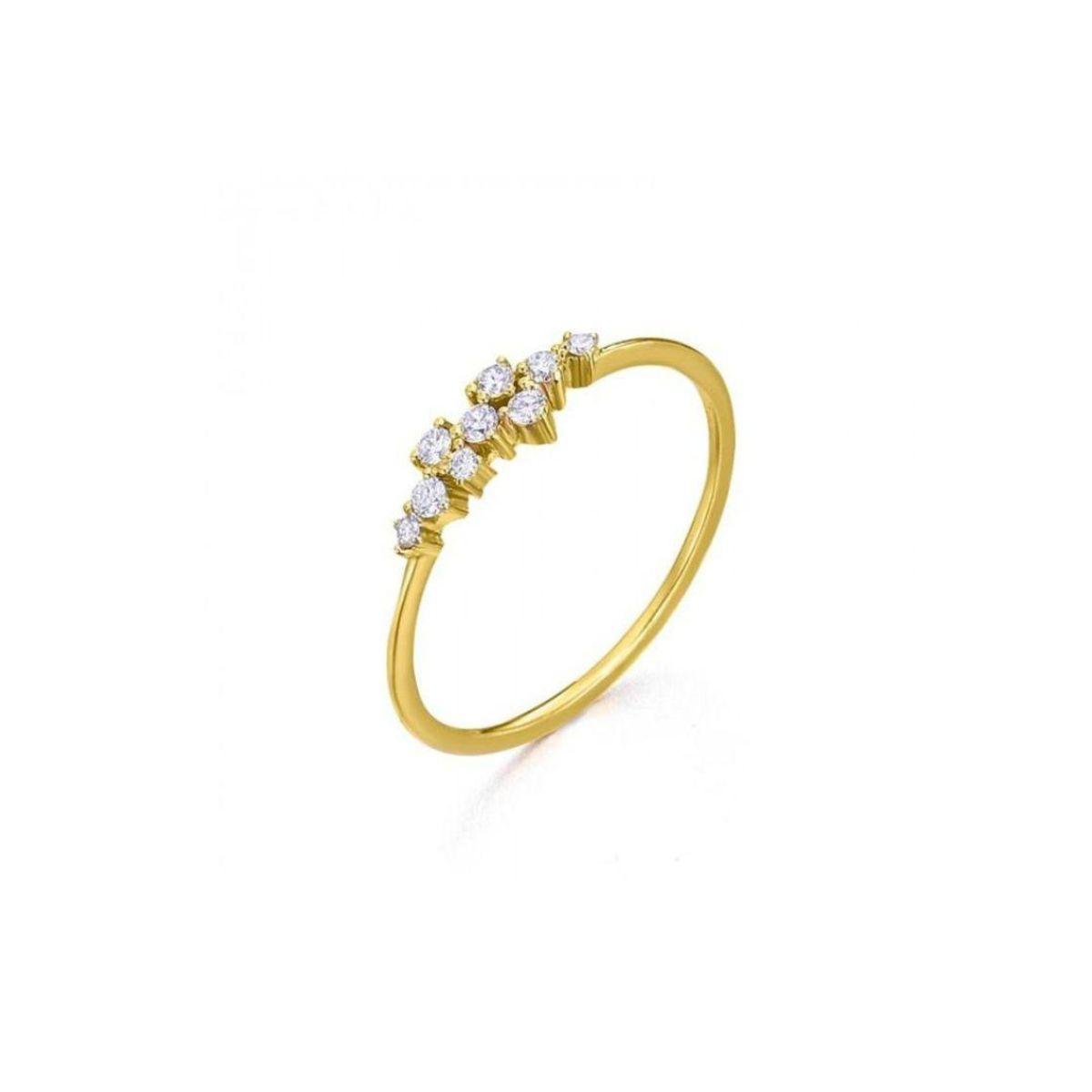 LECARRÉ YELLOW GOLD AND DIAMONDS RING GA056OA.13 SIZE 13