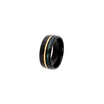 Anillo de color negro de tungsteno marca Liska TALLA 20 para hombre