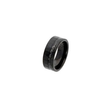Anillo de color negro de tungsteno marca Liska TALLA 24 para hombre