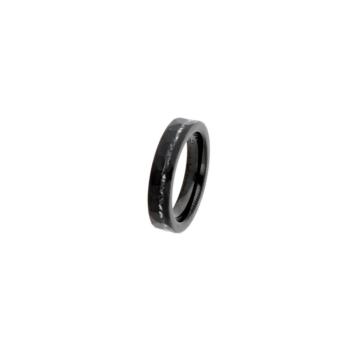 Anillo de color negro de tungsteno marca Liska talla 16 para mujer