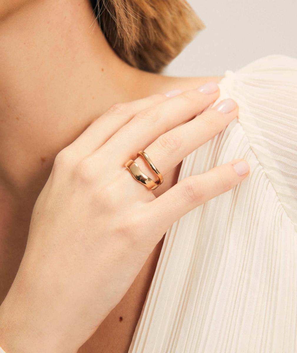 ANELL VIDAL I VIDAL BANYAT EN OR DOBLE TIRA OBERT x474571618