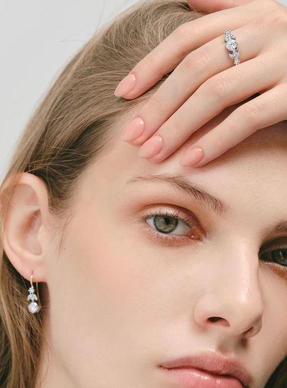 ANILLO DELCERRO DE ORO, PLATA Y ESPINELAS BLANCAS 11202B-16 TALLA 16