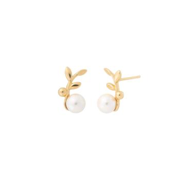 ARRACADES MAJORICA DE PLATA BANYADA EN OR 18K I PERLA 6mm 16585.01.1.E00.000.1