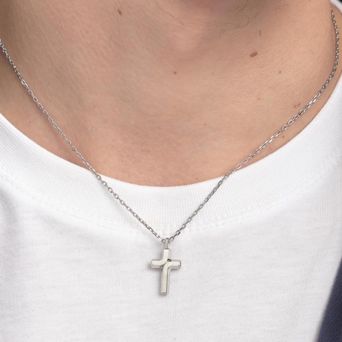 BACKLINER BROSWAY SILVER CROSS PENDANT BBC04