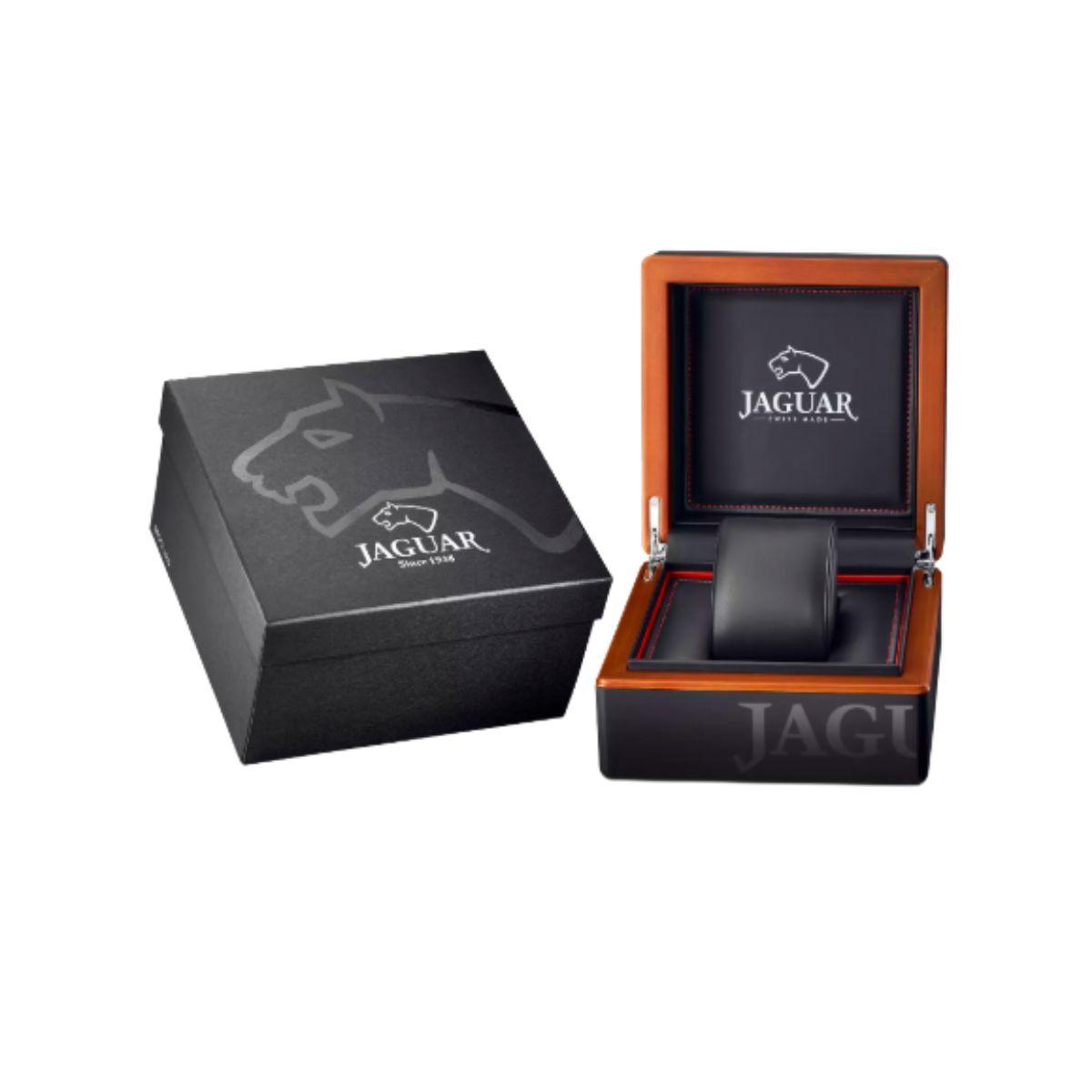 JAGUAR SWISS-MADE SILVER-PLATED STEEL WATCH J1024/4 1