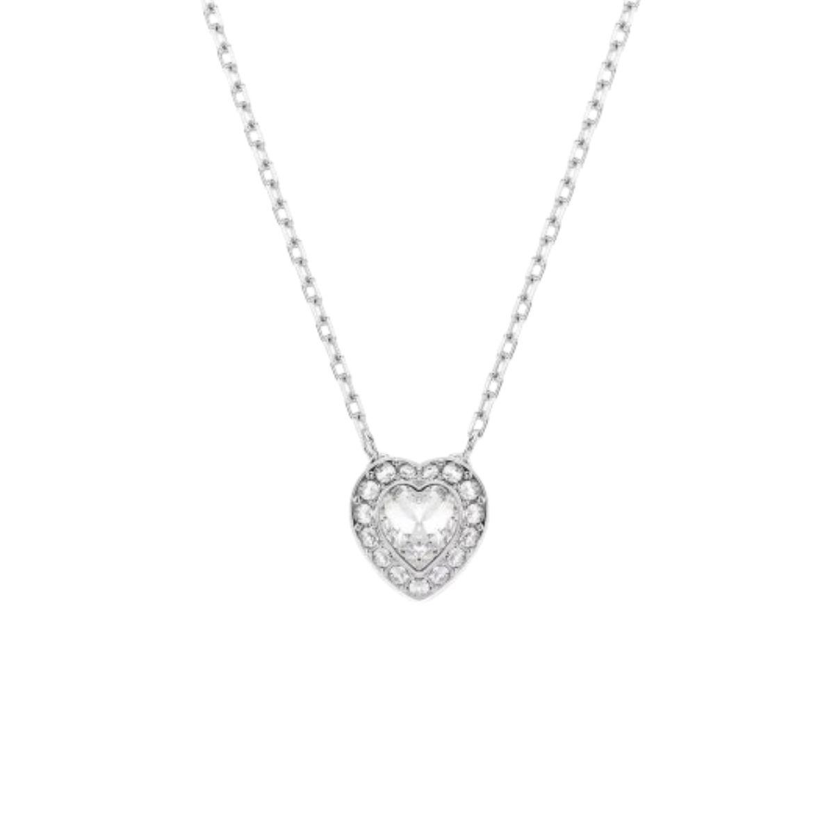 SWAROVSKI ARIANA GRANDE RHODIUM-PLATED HEART PENDANT 5720852