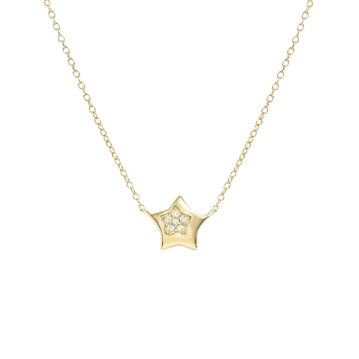 COLGANTE NOMINATION DE PLATA COLOR DORADO Y CIRCONITAS FORMA ESTRELLA 242309 009