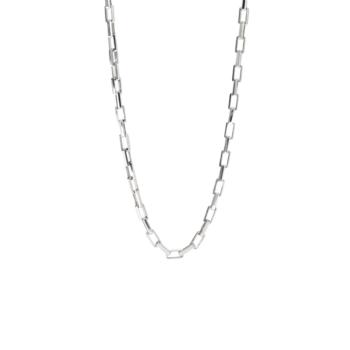 COLLAR MABINA DE ESLABONES RECTANGULARES DE PLATA 553634