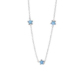 COLLAR MABINA JUNIOR DE PLATA RODIADA Y CIRCONITAS AZULES EN FORMA DE ESTRELLA 553721