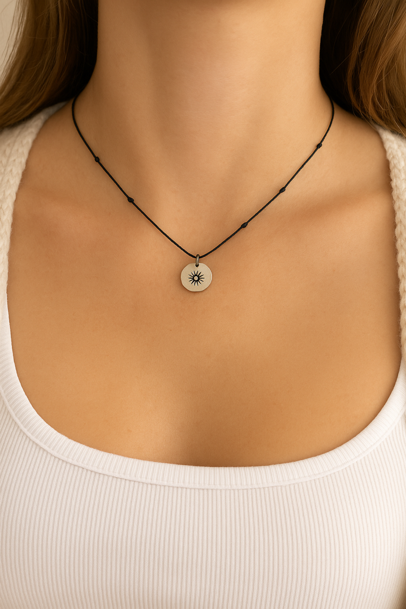 Sterling silver pendant with the emblem of the Camino de San Ignacio, customizable for pilgrims. 2