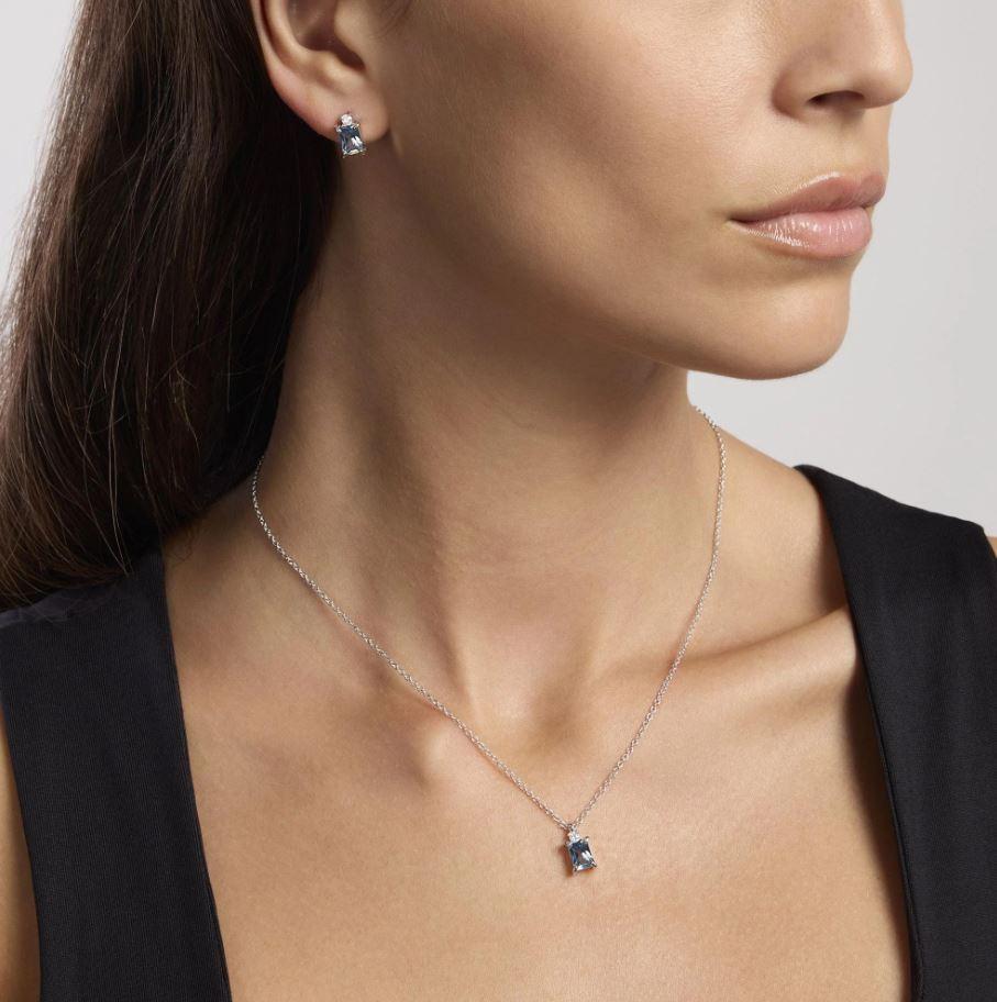 ARRACADES MABINA DE PLATA, ZIRCONIA I AGUAMARINA SINTÈTICA 563718