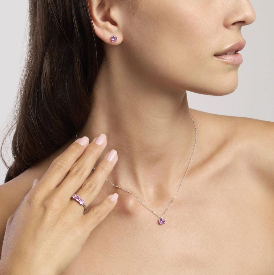MABINA SILVER AND SYNTHETIC TOURMALINES EARRINGS 563739