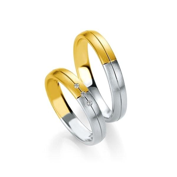 wedding ring yellow white gold breuning