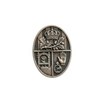 Reinforce your corporate image with an elegant, personalized silver pin from your company.