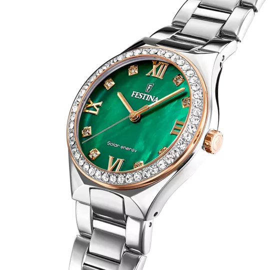 FESTINA WATCH SOLAR ENERGY FOR WOMEN WITH GREEN DIAL F20658/3