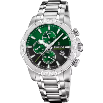NEW - FESTINA TIMELESS CHRONOGRAPH WATCH WITH BLACK DIAL F20704/3