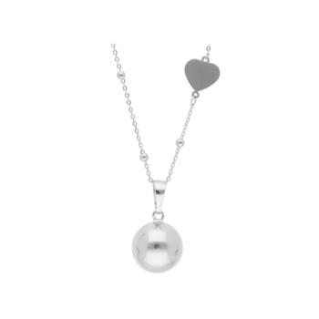 COLGANTE LLAMADOR DE ANGELES LISKA DE ACERO Y ALLOY Y CORAZON KLA224