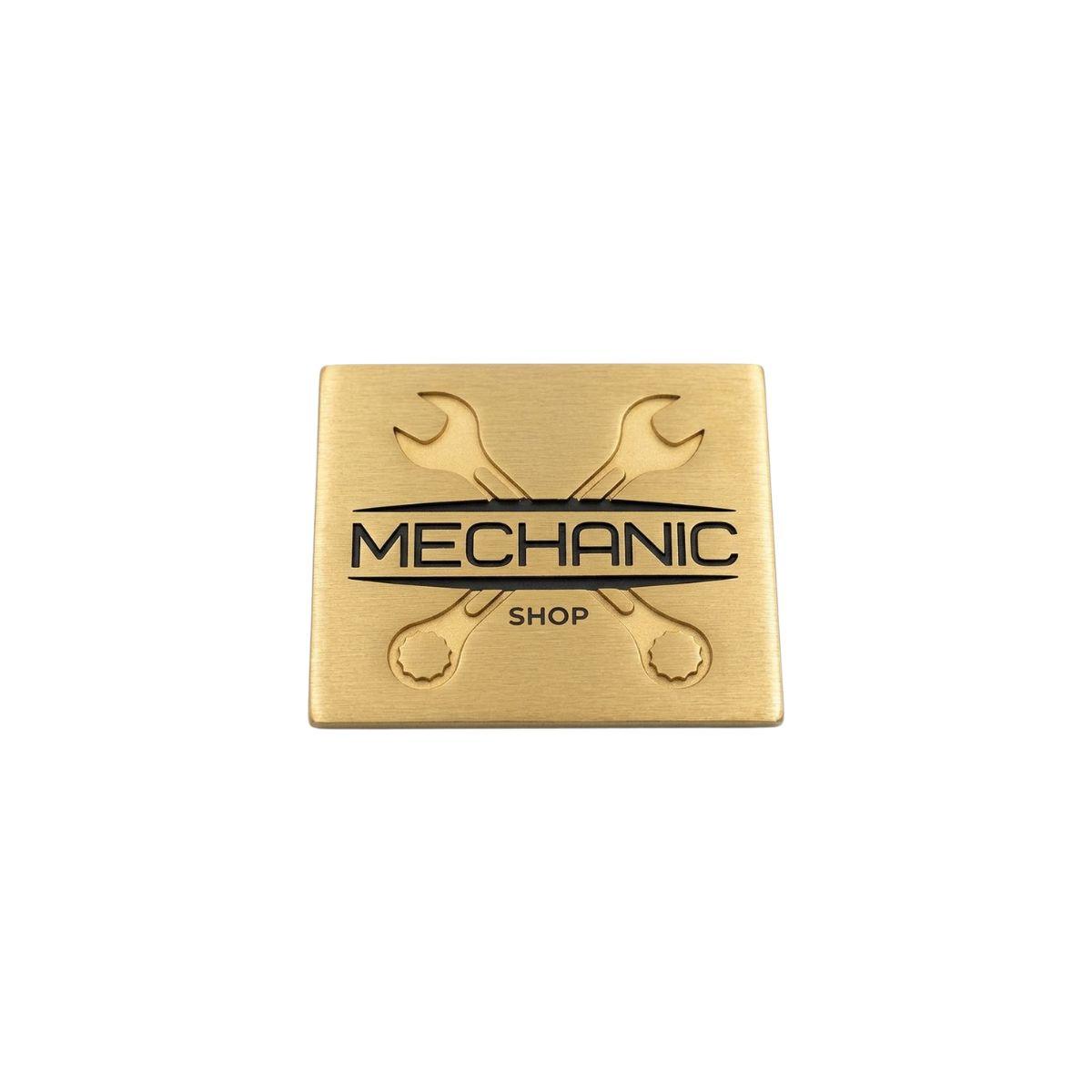 Sample yellow gold pin. Personalized pin for companies, institutions, organizations, and associations.