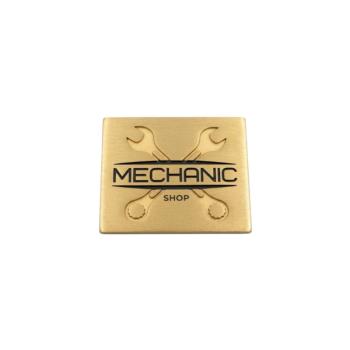 Sample yellow gold pin. Personalized pin for companies, institutions, organizations, and associations.