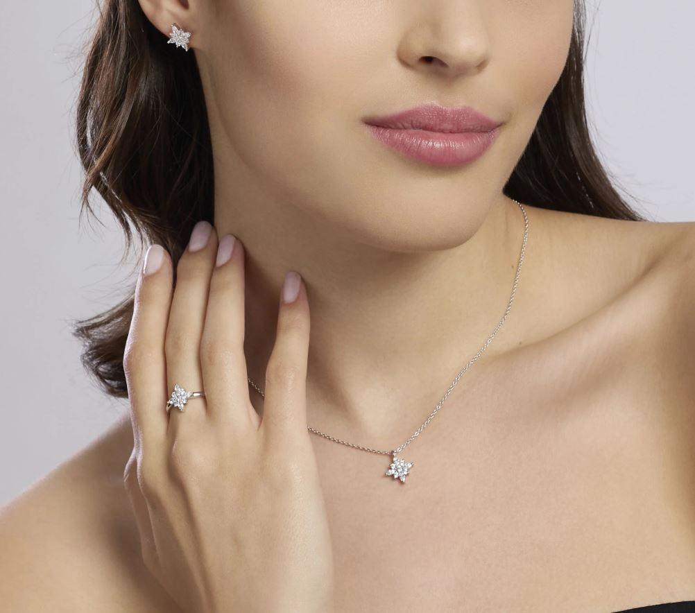 PENJOLL MABINA PLATA I ESTRELLA POLAR EN ZIRCONIES BLANQUES 553836