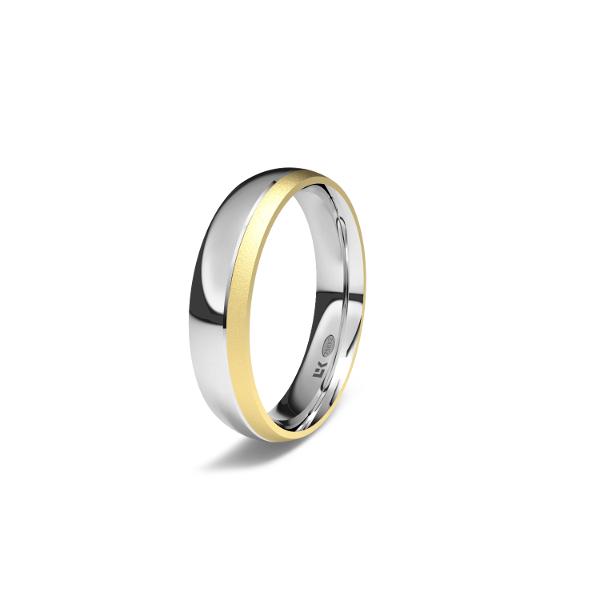 white and yellow gold wedding ring 1222