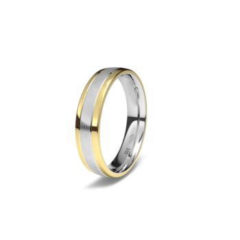 white and yellow gold wedding ring 1225