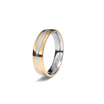 white and red gold wedding ring 1226