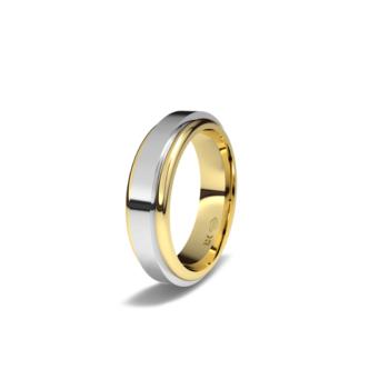white and yellow gold wedding ring 1401