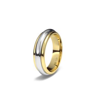 white and yellow gold wedding ring 1402