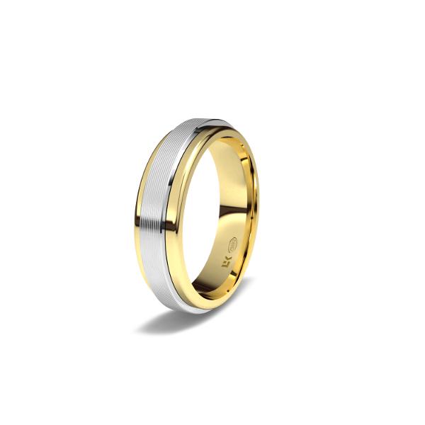 white and yellow gold wedding ring 1405