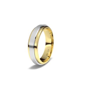 alianza de boda oro blanco y amarillo 1405