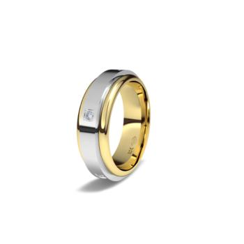 white and yellow gold wedding ring 1413