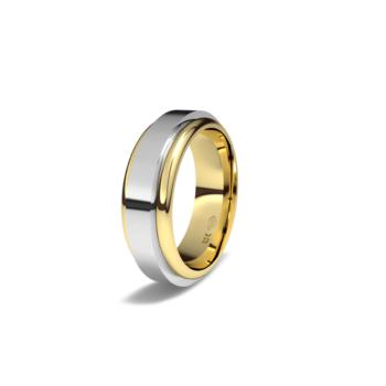 white and yellow gold wedding ring 1414