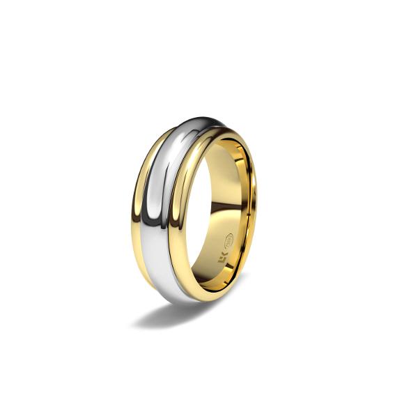 white and yellow gold wedding ring 1415